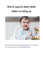 Tài liệu Đâu là nguyên nhân chính khiến trẻ biếng ăn docx