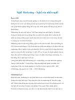 Tài liệu Nghề Marketing – Nghề của nhiều nghề ppt