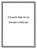 Tài liệu 5 bí quyết chăm sóc tóc đơn giản và hiệu quả docx