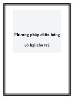 Tài liệu Phương pháp chữa bỏng có hại cho trẻ potx