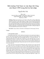 Môi trường việt nam và việc thực thi công ước basel 1989 trong thời kỳ hội nhập