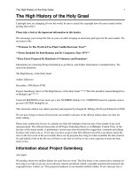 Tài liệu The High History of the Holy Graal pot