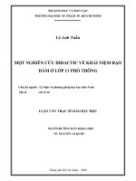 một nghiên cứu didactic về khái niệm đạo hàm ở lớp 11 phổ thông