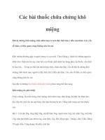 Tài liệu Các bài thuốc chữa chứng khô miệng potx