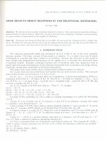 Tài liệu Một vài kết quả về những quan hệ trong mô hình cơ sở dữ liệu. pptx