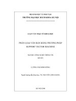 phân loại văn bản bằng phương pháp support vector machine