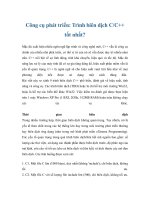 Tài liệu Công cụ phát triển: Trình biên dịch C/C++ tốt nhất? docx