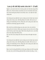 Tài liệu Lưu ý về chế độ nước cho trẻ 1 - 2 tuổi pdf