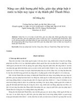 Nâng cao chất lượng phổ biến, giáo dục pháp luật ở nước ta hiện nay (qua ví dụ thành phố thanh hóa)