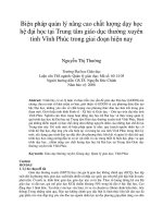 Biện pháp quản lý nâng cao chất lượng dạy học hệ đại học tại trung tâm giáo dục thường xuyên tỉnh vĩnh phúc trong giai đoạn hiện nay