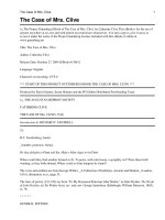 Tài liệu The Case of Mrs. Clive ppt