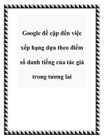 Tài liệu Google đề cập đến việc xếp hạng dựa theo điểm số danh tiếng của tác giả trong tương lai doc