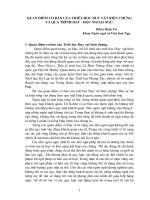 quan điểm cơ bản của triết học duy vật biện chứng và quá trình dạy   học ngoại ngữ