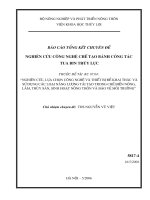 Tài liệu Nghiên cứu lựa chọn công nghệ và thiết bị để khai thác và sử dụng các loại năng lượng tái tạo trong chế biến nông lâm, thủy sản, sinh hoạt nông thôn và bảo vệ môi trường pdf