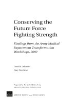 Tài liệu Conserving the Future Force Fighting Strength - Findings from the Army Medical Department Transformation Workshop 2002 pptx