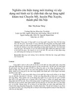 Nghiên cứu hiện trạng môi trường và xây dựng mô hình xử lý chất thải rắn tại làng nghề khảm trai chuyên mỹ, huyện phú xuyên, thành phố hà nội