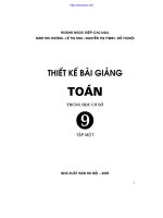 Thiết kế bài giảng toán 9 tập 1