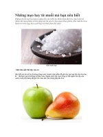 Những mẹo hay từ muối mà bạn nên biết