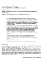 Tài liệu Semantic Database Modeling: Survey, Applications, and Research Issues doc