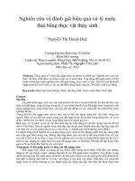 Nghiên cứu và đánh giá hiệu quả xử lý nước thải bằng thực vật thủy sinh