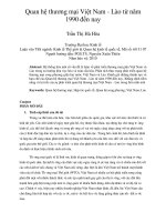 Quan hệ thương mại việt nam   lào từ năm 1990 đến nay