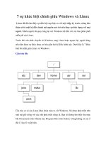 Tài liệu 7 sự khác biệt chính giữa Windows và Linux doc