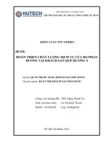 hoàn thiện chất lượng dịch vụ và của bộ phận buồng tại khách sạn quê hương (1)