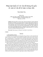 Pháp luật quốc tế với vấn đề khủng bố quốc tế một số vấn đề lý luận và thực tiễn