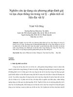 Nghiên cứu áp dụng các phương pháp đánh giá và lựa chọn thông tin trong xử lý – phân tích số liệu địa vật lý