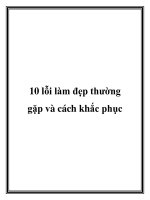 Tài liệu 10 lỗi làm đẹp thường gặp và cách khắc phục ppt