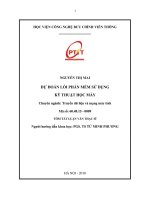 Dự đoán lỗi phần mềm sử dụng kỹ thuật học máy