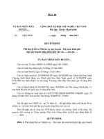 Tài liệu MẪU QUYẾT ĐỊNH Phê duyệt hồ sơ Nhiệm vụ quy hoạch - Dự toán kinh phí lập quy hoạch nông thôn mới của xã….., huyện…. potx