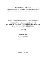 Tài liệu Nghiên cứu áp dụng các chuẩn lưu trữ trao đổi thông tin trong hệ thống thông tin khoa học và công nghệ quốc gia pptx