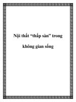 Tài liệu Nội thất “thấp sàn” trong không gian sống pptx