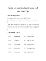 Tài liệu Nguồn gốc của tám thanh trong cách đọc Hán–Việt doc