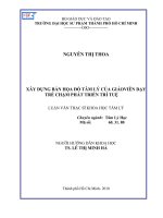 xây dựng bản họa đồ tâm lý của giáoviên dạy trẻ chậm phát triển trí tuệ