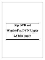 Tài liệu Rip DVD với WonderFox DVD Ripper 2.5 bản quyền pdf