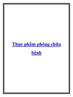 Tài liệu Thực phẩm phòng chữa bệnh potx