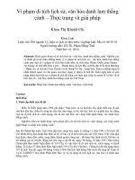 Vi phạm di tích lịch sử, văn hóa danh lam thắng cảnh – thực trạng và giải pháp