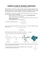 Tài liệu NOMENCLATURE OF ORGANIC COMPOUNDS docx