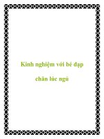 Tài liệu Kinh nghiệm với bé đạp chăn lúc ngủ potx