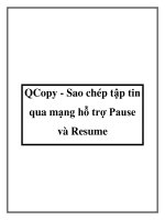 Tài liệu QCopy - Sao chép tập tin qua mạng hỗ trợ Pause và Resume pdf