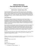 Tài liệu Medical Nemesis: The Expropriation of Health doc