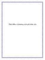 Tài liệu Thời điểm và phương cách giữ nhân viên pot