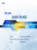 Tài liệu Đề tài: QUẢN TRỊ HỌC pot