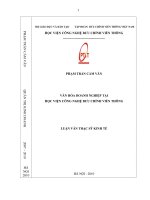 Văn hóa doanh nghiệp tại học viện công nghệ bưu chính viễn thông