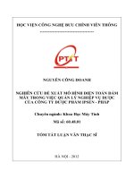 Nghiên cứu đề xuất mô hình điện toán đám mây trong việc quản lý nghiệp vụ dược của công ty dược phẩm ipsen   PHÁP