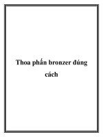 Tài liệu Thoa phấn bronzer đúng cách pptx