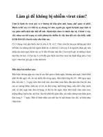 Tài liệu Làm gì để không bị nhiễm virut cúm? docx