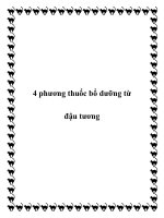 Tài liệu 4 phương thuốc bổ dưỡng từ đậu tương ppt